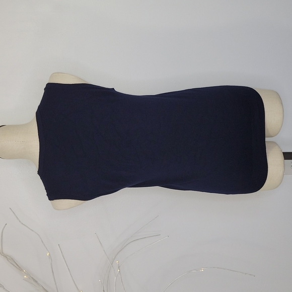 Zara Knit Navy Sweater Tank Top SZ XL - Picture 3 of 7